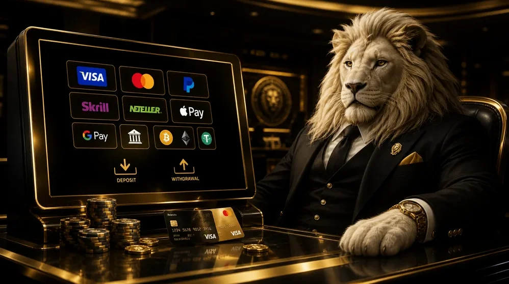 Card and crypto payment icons on cashier screen