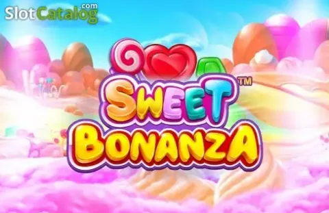 Colourful candy and fruit symbols cascading